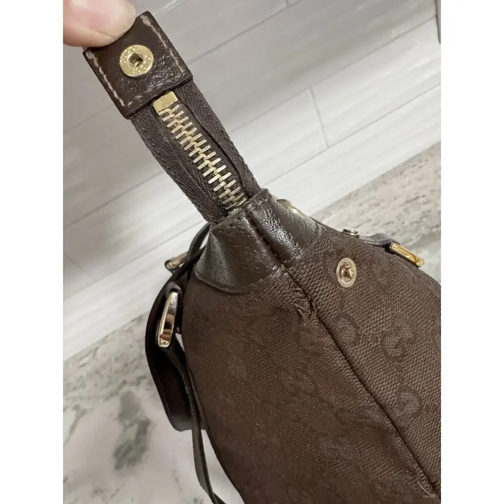 Auth Gucci GG Canvas Brown Abbey Tote Handbag - Picture 12 of 16